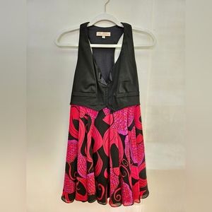 Super Rare Archive MARA HOFFMAN Silk Wool Red Koi Fish Dress S